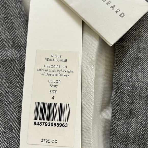 NWT Veronica Beard Adair Peak Lapel Long Back Jacket size 4 - Picture 3 of 6